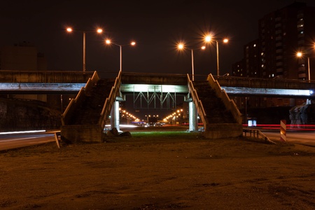 express way at night time  Long exposure shotの写真素材