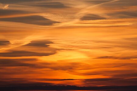 Dramatic sunset over the sea