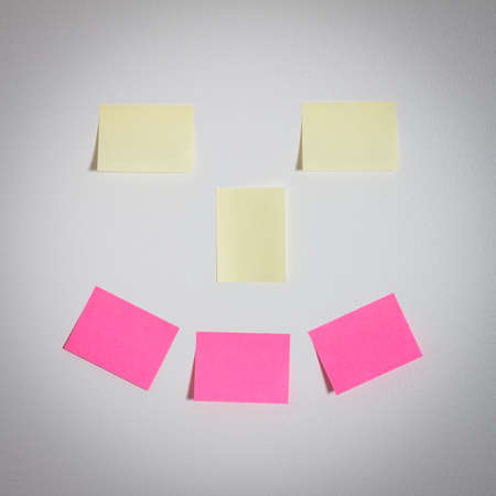 Smile paper stickers on the wall