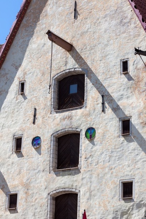 One of traditional house in old Tallinn, Estoniaの写真素材