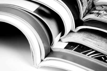 Magazine pages up close - macro shotの写真素材