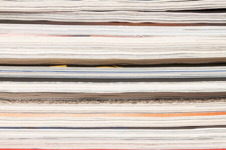 Colorful magazines up close shot