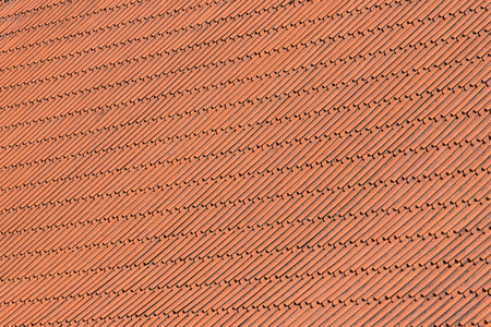 Background of red roof tiles background details