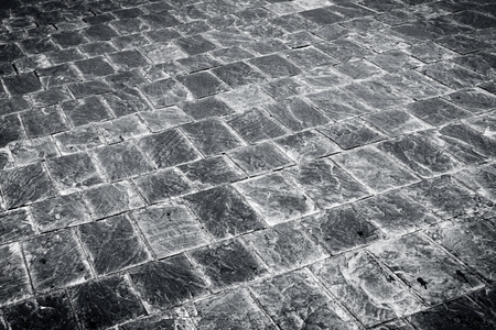 Granite flagstone pavement road backgroundの写真素材