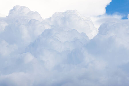 White clouds on the blue summer sky
