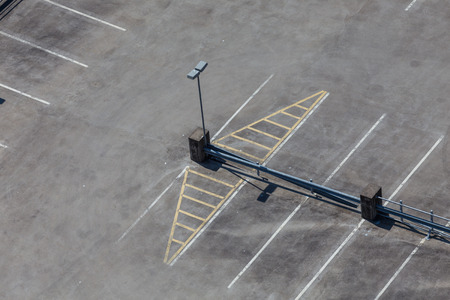 Empty space parking lot - shot from aboveの写真素材