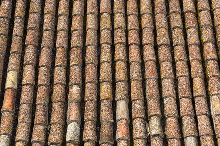 Background of old roof tiles as a texture