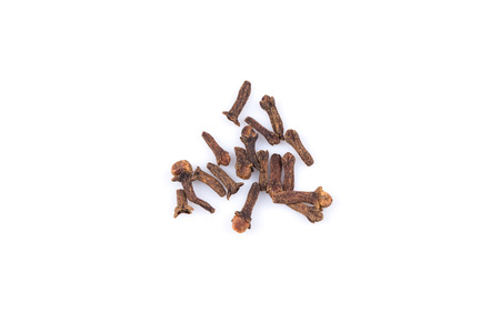 Cloves spice isolated on a white backgroundの写真素材