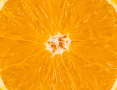 Fresh orange fruit marco close up shot of texture