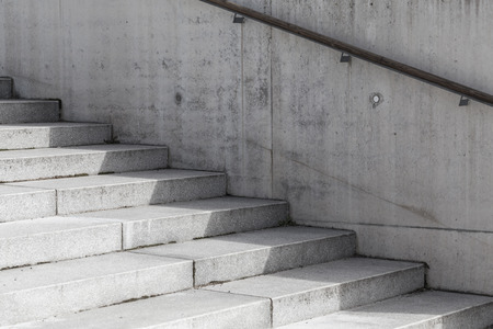 Abstract modern concrete stairs of building