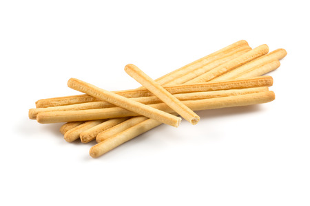 bread sticks isolated on a white backgroundの写真素材