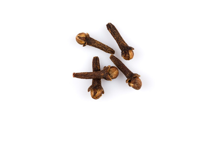Cloves spice isolated on a white backgroundの写真素材