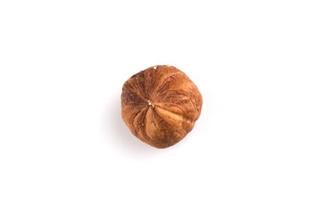 Hazelnut nut isolated on the white background