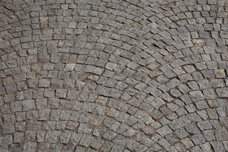 Stone blocks in the walkway -patterned paving tilesの写真素材
