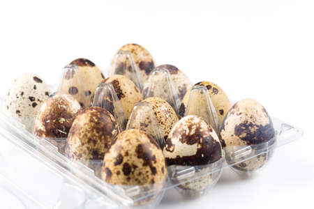 Quail eggs are isolated on a white background