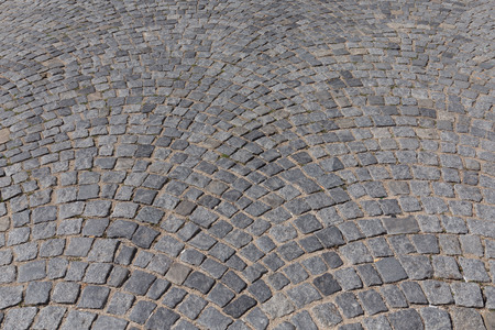 Stone blocks in the walkway -patterned paving tilesの写真素材