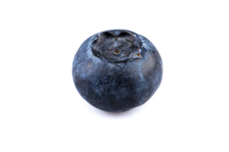 Fresh juicy blueberries isolated on white backgroundの写真素材