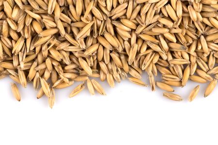 natural oat grains in scoop for background, close up shotの写真素材