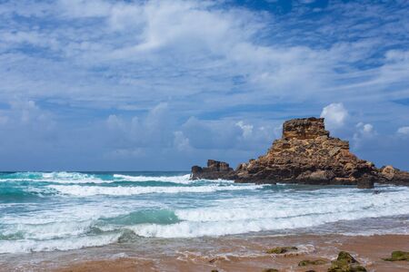 Atlantic ocean, Algarve region coast beach, Portugalの写真素材