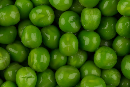 Green wet raw peas vegetable for backgroundの写真素材
