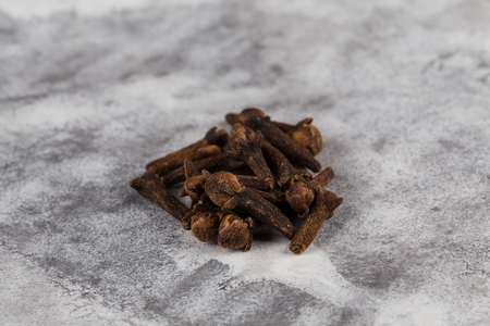 Drying clove spice (Syzygium aromaticum) Cloves are the aromatic flower buds of a treeの写真素材