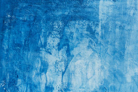 abstract blue background texture concrete or plaster hand made wall