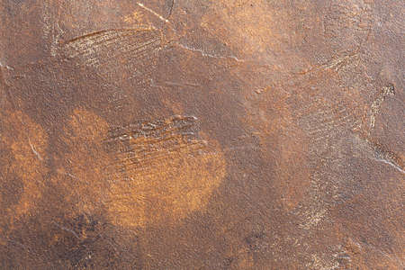 abstract brown chocolate metallic  background texture concrete or plaster hand made wallの写真素材