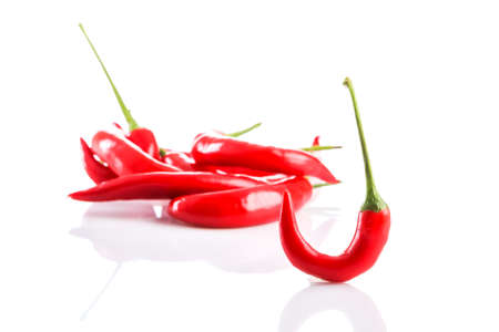 Red chili pepper isolated on a white background
