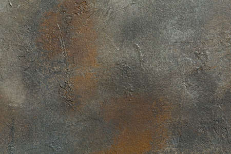 abstract rusty chocolate metallic  background texture concrete or plaster hand made wallの写真素材