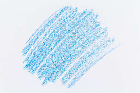Wax crayon hand drawing blue background textureの写真素材