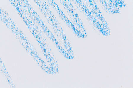 Wax crayon hand drawing blue background texture