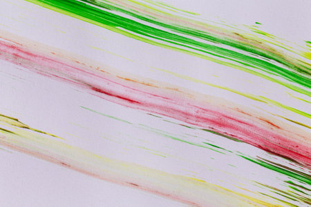 acrylic paint texture background multi color red green yellow brown orangeの写真素材