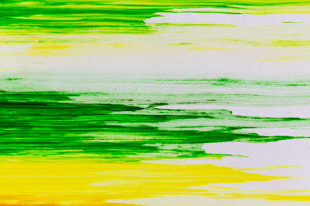 acrylic paint texture background multi color green yellow brown orangeの写真素材