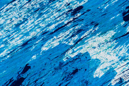 Bue paint texture background blue color on white paper. Brush stroke. Hand made