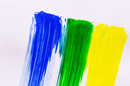 acrylic paint texture background multi color red green yellow blue orangeの写真素材
