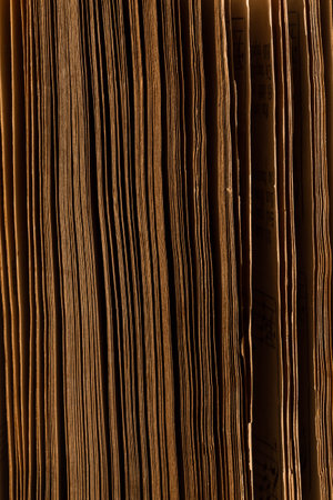 Detail of pages of an old book - close up shotの写真素材