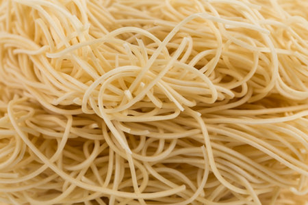 asian ramen instant noodles isolated on white backgroundの写真素材