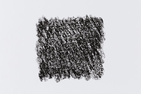 Black color crayon hand drawing texture for backgroundの写真素材