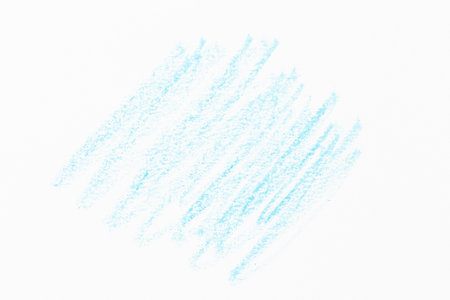 Wax crayon hand drawing blue background textureの写真素材