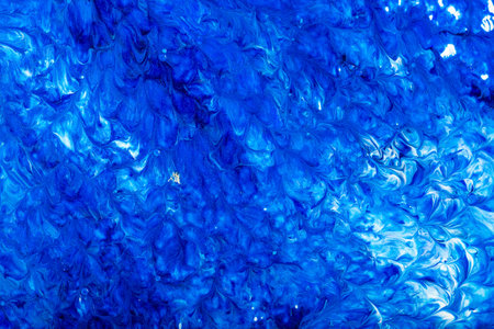 Bue paint texture background blue color on white paper. Brush stroke. Hand madeの写真素材
