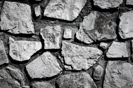 wall of stones as a texture for backgroundの写真素材