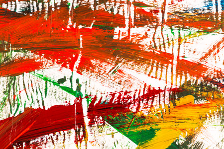 board with paint stains as background textureの写真素材