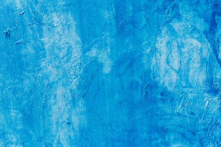 abstract blue background texture concrete or plaster hand made wallの写真素材