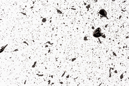 Canvas painting wall abstract texture paint white paper black paint splash backgroundの写真素材