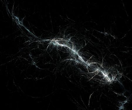digital fractal on black backgroundの写真素材