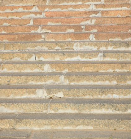marble stairs on quay on river