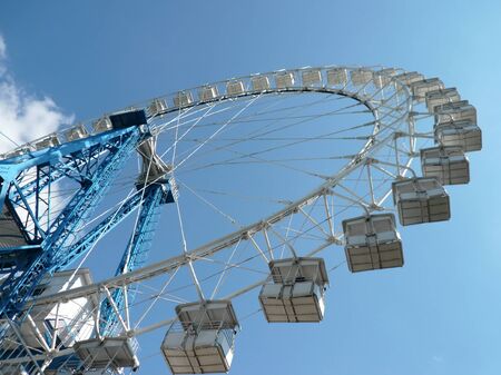 Ferris wheel at dry sunny dayの写真素材