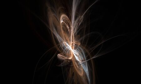 abstract fractal on blackの写真素材