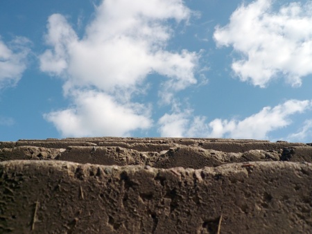 stairs to sky at dayの写真素材