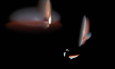 abstract fractal on blackの写真素材